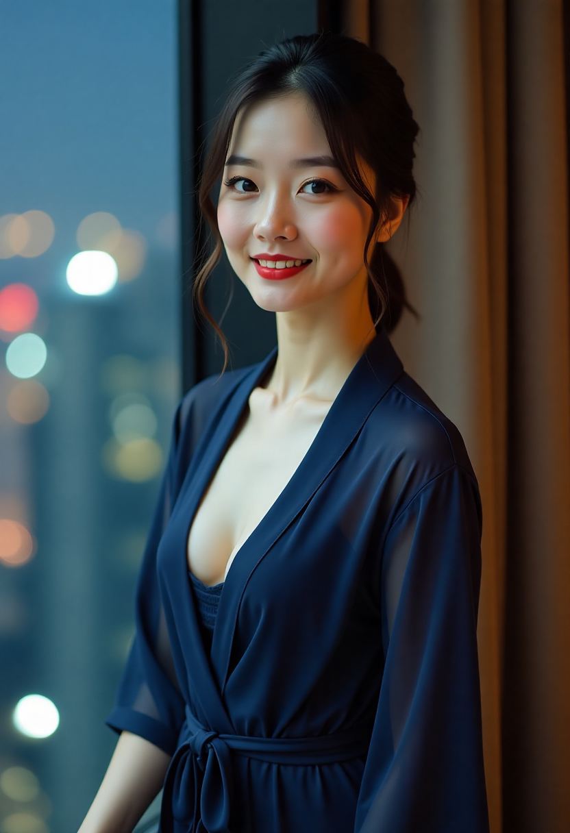 片场工作人员调整镜面和灯具